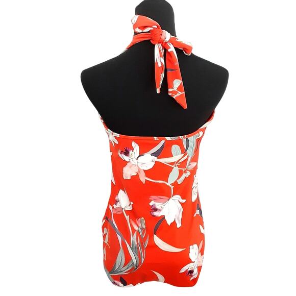 Athleta Waimea One Piece Swimsuit Halter Padded Bra Floral Womens M 291989 - Picture 4 of 13